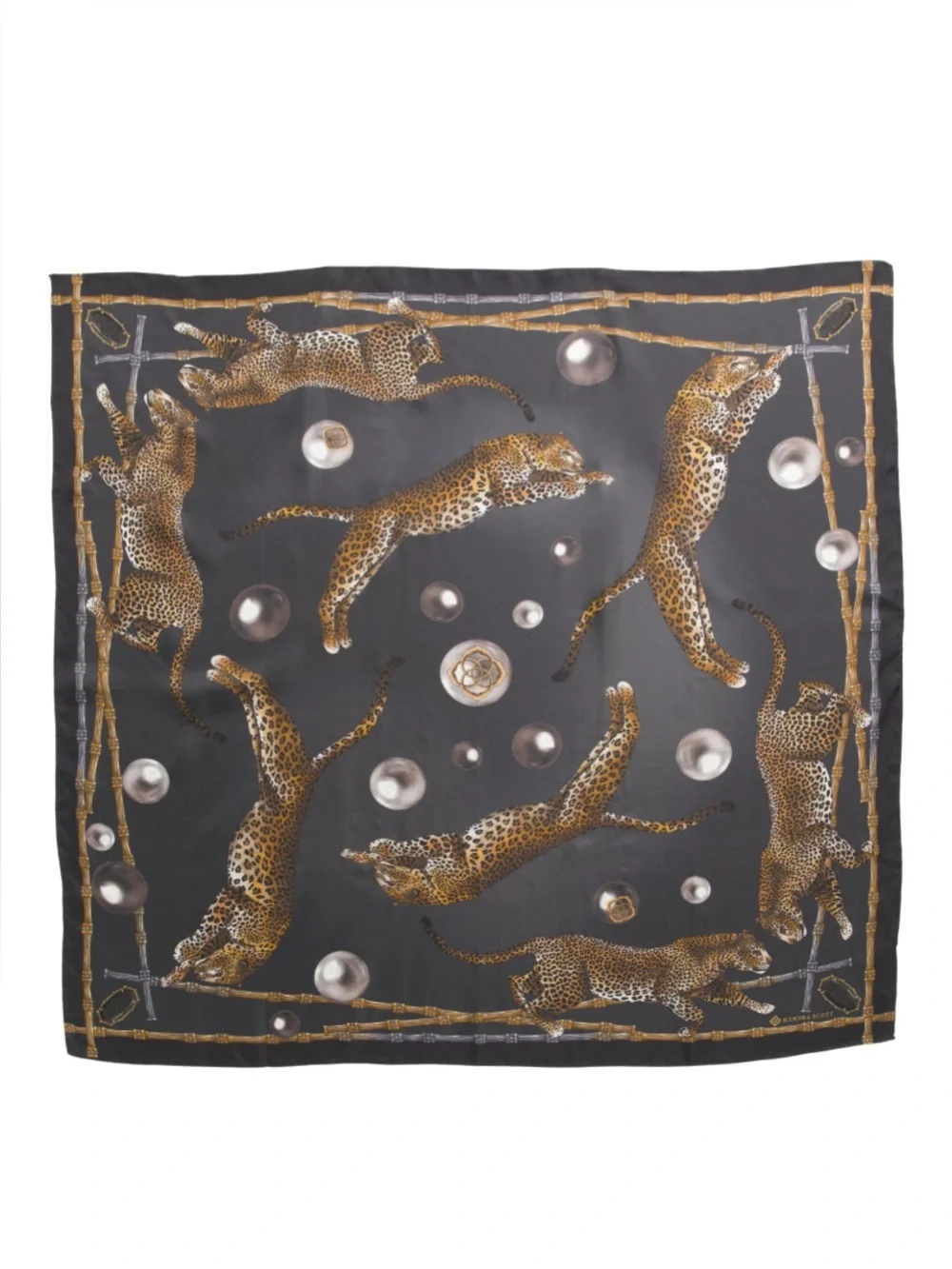NWT Kendra Scott Silk Jaguar print Scarf